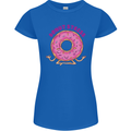 Donut Stress Funny Don't Stress Yoga Joke Womens Petite Cut T-Shirt Royal Blue