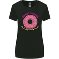 Donut Stress Funny Don't Stress Yoga Joke Womens Wider Cut T-Shirt Black