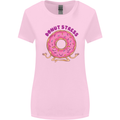 Donut Stress Funny Don't Stress Yoga Joke Womens Wider Cut T-Shirt Light Pink