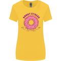 Donut Stress Funny Don't Stress Yoga Joke Womens Wider Cut T-Shirt Yellow