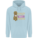 Doodles Girls Best Friend Goldendoodle Dog Childrens Kids Hoodie Light Blue