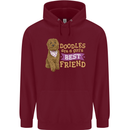Doodles Girls Best Friend Goldendoodle Dog Childrens Kids Hoodie Maroon