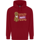 Doodles Girls Best Friend Goldendoodle Dog Childrens Kids Hoodie Red