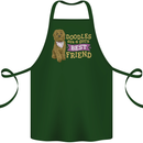 Doodles Girls Best Friend Goldendoodle Dog Cotton Apron 100% Organic Forest Green