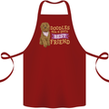 Doodles Girls Best Friend Goldendoodle Dog Cotton Apron 100% Organic Maroon