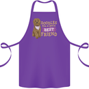 Doodles Girls Best Friend Goldendoodle Dog Cotton Apron 100% Organic Purple