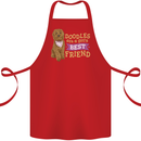 Doodles Girls Best Friend Goldendoodle Dog Cotton Apron 100% Organic Red