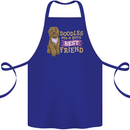 Doodles Girls Best Friend Goldendoodle Dog Cotton Apron 100% Organic Royal Blue