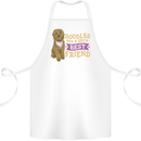 Doodles Girls Best Friend Goldendoodle Dog Cotton Apron 100% Organic White
