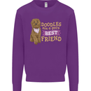 Doodles Girls Best Friend Goldendoodle Dog Kids Sweatshirt Jumper Purple