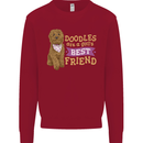 Doodles Girls Best Friend Goldendoodle Dog Kids Sweatshirt Jumper Red