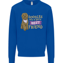 Doodles Girls Best Friend Goldendoodle Dog Kids Sweatshirt Jumper Royal Blue