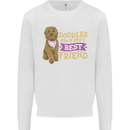 Doodles Girls Best Friend Goldendoodle Dog Kids Sweatshirt Jumper White