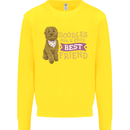 Doodles Girls Best Friend Goldendoodle Dog Kids Sweatshirt Jumper Yellow