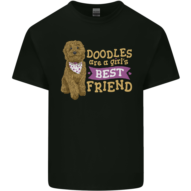 Doodles Girls Best Friend Goldendoodle Dog Kids T-Shirt Childrens Black