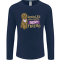 Doodles Girls Best Friend Goldendoodle Dog Mens Long Sleeve T-Shirt Navy Blue