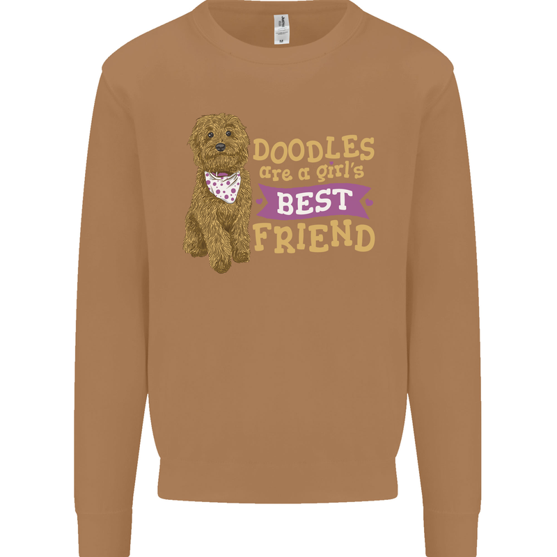 Doodles Girls Best Friend Goldendoodle Dog Mens Sweatshirt Jumper Caramel Latte