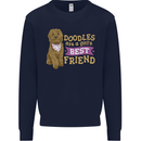 Doodles Girls Best Friend Goldendoodle Dog Mens Sweatshirt Jumper Navy Blue