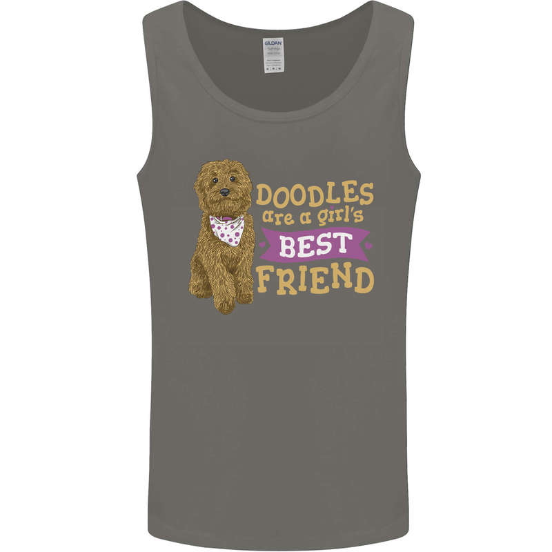 Doodles Girls Best Friend Goldendoodle Dog Mens Vest Tank Top Charcoal
