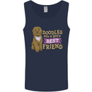 Doodles Girls Best Friend Goldendoodle Dog Mens Vest Tank Top Navy Blue