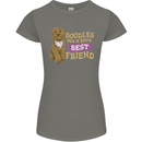 Doodles Girls Best Friend Goldendoodle Dog Womens Petite Cut T-Shirt Charcoal
