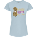 Doodles Girls Best Friend Goldendoodle Dog Womens Petite Cut T-Shirt Light Blue