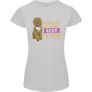 Doodles Girls Best Friend Goldendoodle Dog Womens Petite Cut T-Shirt Sports Grey