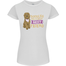 Doodles Girls Best Friend Goldendoodle Dog Womens Petite Cut T-Shirt White
