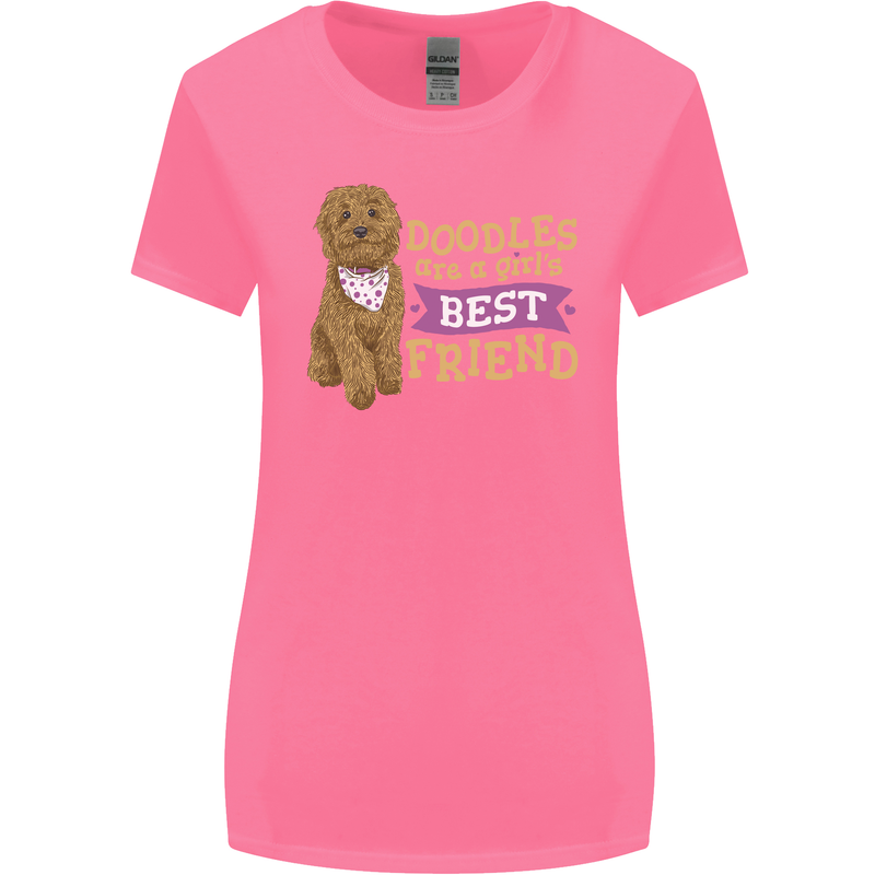 Doodles Girls Best Friend Goldendoodle Dog Womens Wider Cut T-Shirt Azalea