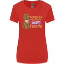 Doodles Girls Best Friend Goldendoodle Dog Womens Wider Cut T-Shirt Red