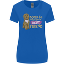 Doodles Girls Best Friend Goldendoodle Dog Womens Wider Cut T-Shirt Royal Blue
