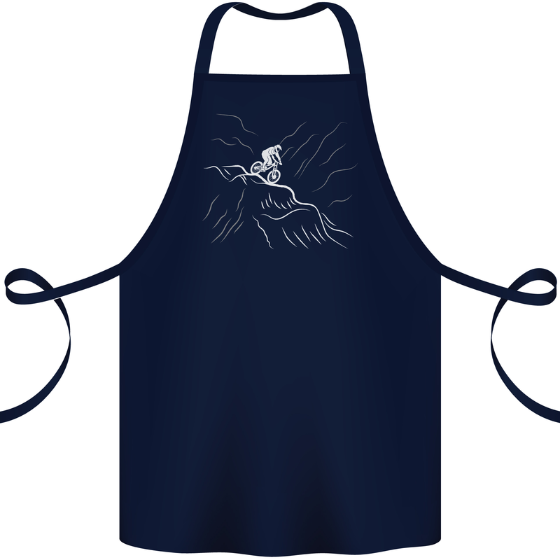 Downhill Mountain Biking Cycling Bike MTB Cotton Apron 100% Organic Navy Blue