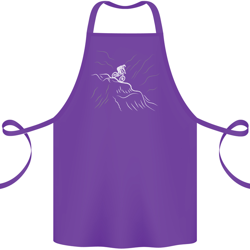 Downhill Mountain Biking Cycling Bike MTB Cotton Apron 100% Organic Purple