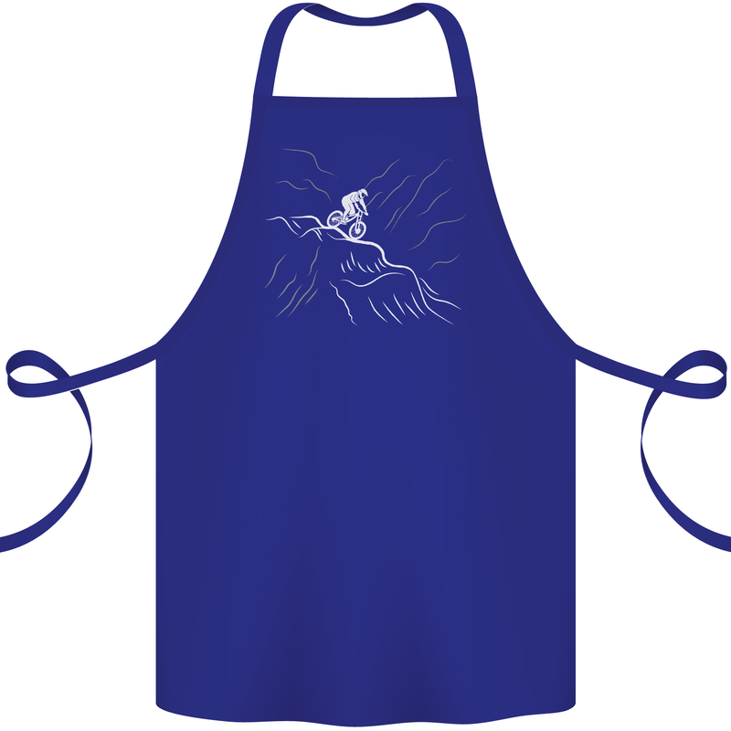 Downhill Mountain Biking Cycling Bike MTB Cotton Apron 100% Organic Royal Blue