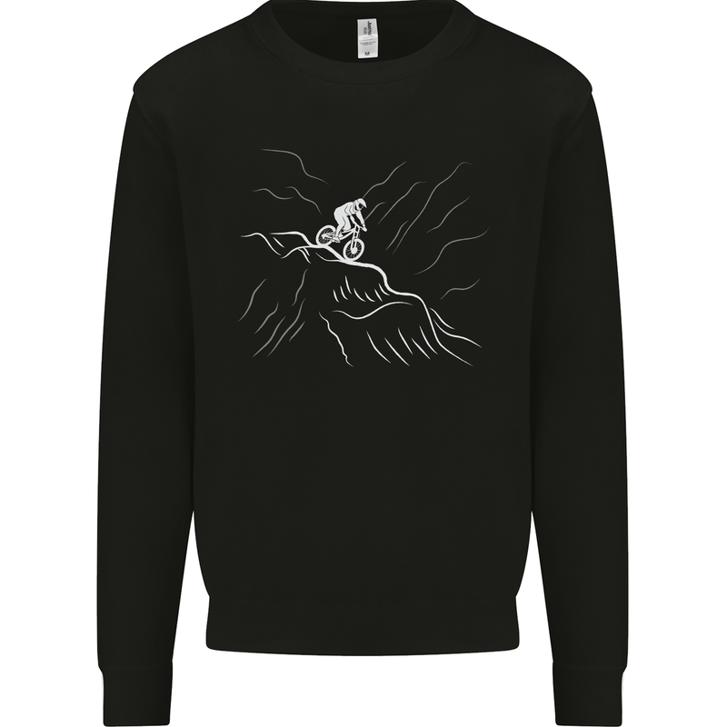 Downhill Mountain Biking Cycling Bike MTB Kids Sweatshirt Jumper Black