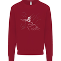 Downhill Mountain Biking Cycling Bike MTB Kids Sweatshirt Jumper Red