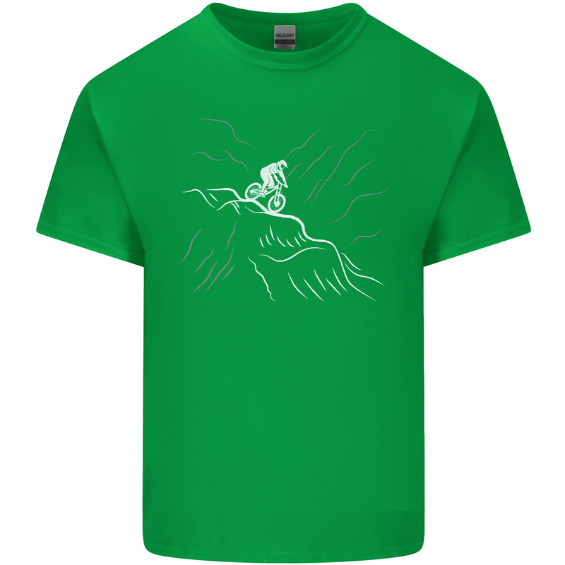 Downhill Mountain Biking Cycling Bike MTB Kids T-Shirt Childrens Irish Green