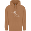 Downhill Mountain Biking Cycling Bike MTB Mens 80% Cotton Hoodie Caramel Latte