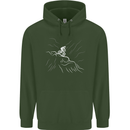Downhill Mountain Biking Cycling Bike MTB Mens 80% Cotton Hoodie Forest Green