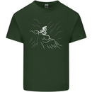 Downhill Mountain Biking Cycling Bike MTB Mens Cotton T-Shirt Tee Top Forest Green