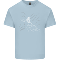 Downhill Mountain Biking Cycling Bike MTB Mens Cotton T-Shirt Tee Top Light Blue