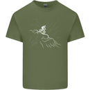 Downhill Mountain Biking Cycling Bike MTB Mens Cotton T-Shirt Tee Top Military Green