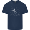 Downhill Mountain Biking Cycling Bike MTB Mens Cotton T-Shirt Tee Top Navy Blue