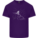 Downhill Mountain Biking Cycling Bike MTB Mens Cotton T-Shirt Tee Top Purple