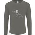 Downhill Mountain Biking Cycling Bike MTB Mens Long Sleeve T-Shirt Charcoal