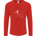 Downhill Mountain Biking Cycling Bike MTB Mens Long Sleeve T-Shirt Red