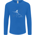 Downhill Mountain Biking Cycling Bike MTB Mens Long Sleeve T-Shirt Royal Blue