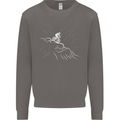 Downhill Mountain Biking Cycling Bike MTB Mens Sweatshirt Jumper Charcoal