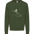 Downhill Mountain Biking Cycling Bike MTB Mens Sweatshirt Jumper Forest Green