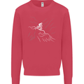 Downhill Mountain Biking Cycling Bike MTB Mens Sweatshirt Jumper Heliconia
